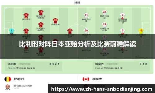 比利时对阵日本亚赔分析及比赛前瞻解读